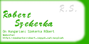 robert szekerka business card