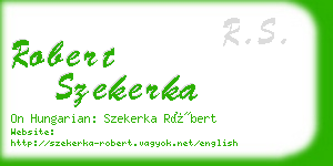 robert szekerka business card